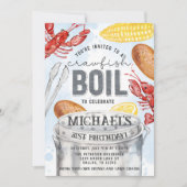 ルイジアナクロフィッシュのシーフードボイルバースデーパーティー 招待状 (正面)