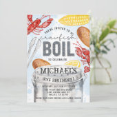 ルイジアナクロフィッシュのシーフードボイルバースデーパーティー 招待状 (スタンド正面)