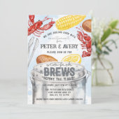 ルイジアナクロフィッシュシーフードボイル婚約パーティ 招待状 (スタンド正面)