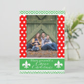 ルイジアナケージャンクリスマスカード-赤と緑 シーズンカード (スタンド正面)