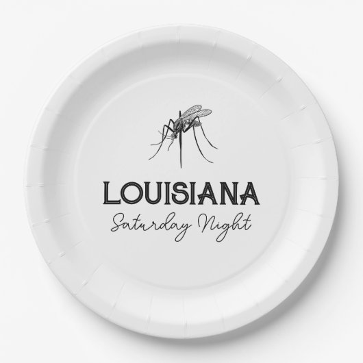 ルイジアナサタデーナイトカスタマイズ可能な紙プレート ペーパープレート (正面)