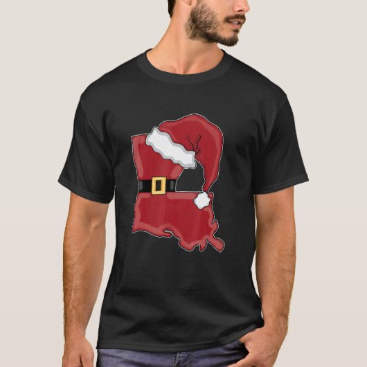 ルイジアナサンタ昇華ルイジアナクリスマス Tシャツ (正面)
