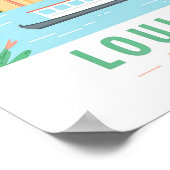 ルイジアナザペリカン州USAサマートラベル ポスター (角)