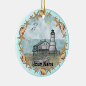 ルイジアナシェルズライトハウスオーナメント セラミックオーナメント (右)