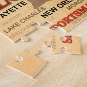 ルイジアナシティ&タウンズ州のプライドの地図 ジグソーパズル (側面)