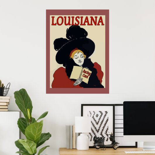 ルイジアナダービーデイヴィンテージ女性 ポスター (ホームオフィス)