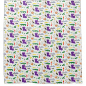 ルイジアナニューオーリンズマーディグラスシャワーカーテン シャワーカーテン (正面)