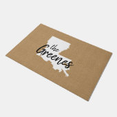 ルイジアナファミリーモノグラム州ドormat ドアマット (アングル)