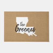 ルイジアナファミリーモノグラム州ドormat ドアマット (正面)