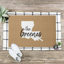 ルイジアナファミリーモノグラム州ドormat