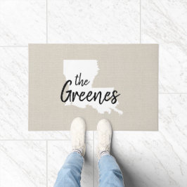 ルイジアナファミリーモノグラム州ドormat ドアマット