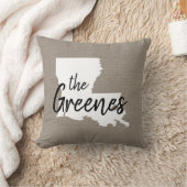 ルイジアナファミリーモノグラム州装飾用クッション クッション (ブランケット)