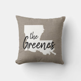 ルイジアナファミリーモノグラム州装飾用クッション クッション