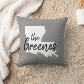 ルイジアナファミリーモノグラム州装飾用クッション クッション (ブランケット)