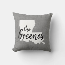 ルイジアナファミリーモノグラム州装飾用クッション クッション