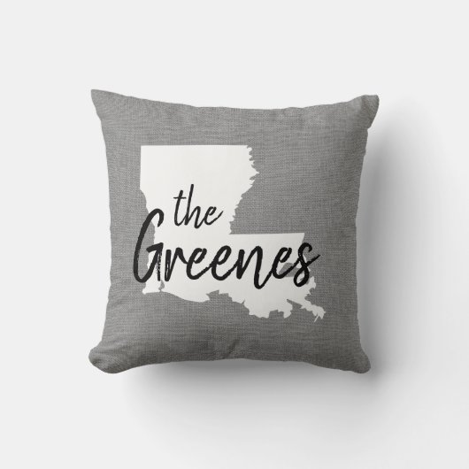 ルイジアナファミリーモノグラム州装飾用クッション クッション (正面)