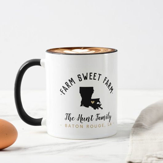 ルイジアナファームスウィートファームファミリーモノグラムマグ マグカップ