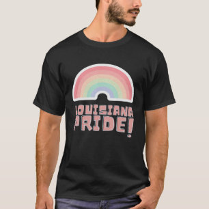 ルイジアナプライドLGBTQかわいいレインボーミニマリストプリッド Tシャツ