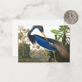 ルイジアナヘロンバイジョンジェームズオードゥボン ノートカード (正面/裏面インサイチュ)