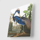 ルイジアナヘロン著John James Audubon著 スクエア壁時計 (傾斜)