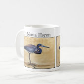 ルイジアナヘロン (Egretta tricolor) コーヒーマグカップ (正面左)