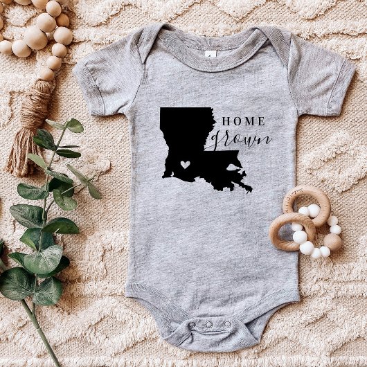 ルイジアナホームグロウン州ティー ベビーボディスーツ
