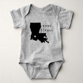 ルイジアナホームグロウン州ティー ベビーボディスーツ (正面)