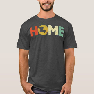 ルイジアナホーム州マップヴィンテージ土産ルイージ Tシャツ