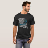 ルイジアナホーム州ラマンダラマップUSAアメリカ合衆国 Tシャツ (正面フル)