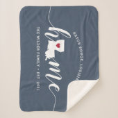 ルイジアナホーム州 パーソナライズされた シェルパブランケット (正面)