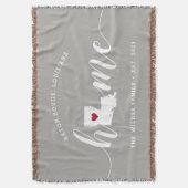 ルイジアナホーム州 パーソナライズされた スローブランケット (正面縦)