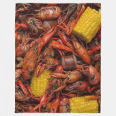 ルイジアナボイルクロフィッシュ，ニューオーリンズおもしろい, フリースブランケット (正面)