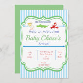 ルイジアナボーイベビーシャワー招待状 招待状 (正面/裏面)