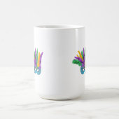 ルイジアナマルディグラスホリデーフェザードマスク コーヒーマグカップ (中央)