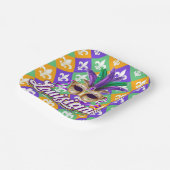 ルイジアナマルディグラスマスク（紋章の）フラ・ダ・リ ペーパープレート (傾斜あり)