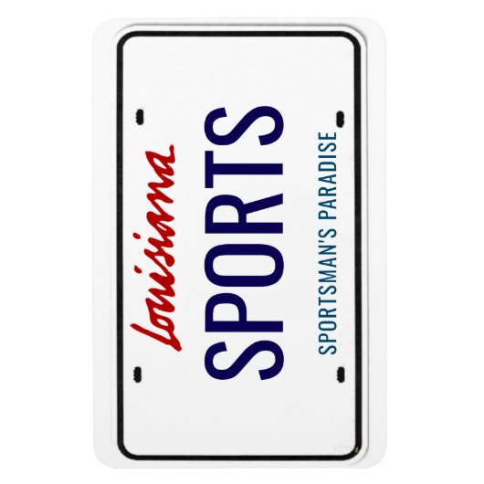 ルイジアナライセンスプレートフレキシブル マグネット (縦)