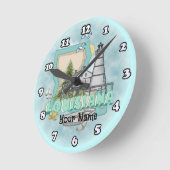 ルイジアナライトハウス ラウンド壁時計 (傾斜)