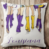 ルイジアナレディースファッションカウボーブーパープルイエロー クッション