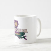 ルイジアナレトロ州シルエット コーヒーマグカップ (正面右)