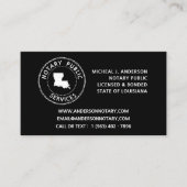 ルイジアナ公証人公共サービス 名刺 (正面)