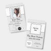 ルイジアナ公証人公式バッジの州QRコード付き バッジ (正面＆裏面)