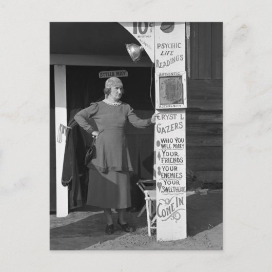 ルイジアナ占い師， 1938 ポストカード (正面)