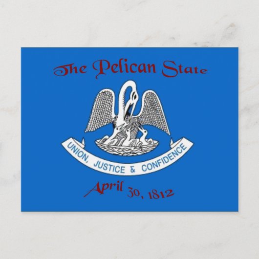 ルイジアナ国旗 ポストカード (正面)