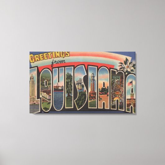 ルイジアナ大文字場面ルイジアナ キャンバスプリント (正面)