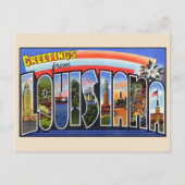 ルイジアナ大文字葉書からの挨拶 ポストカード (正面)
