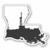 ルイジアナ州と油ドリリングリグ切り出し シール (正面)