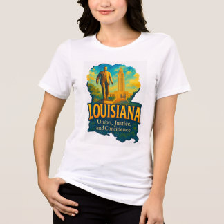 ルイジアナ州のビビッドなアートTシャツデザイン! トライブレンドTシャツ