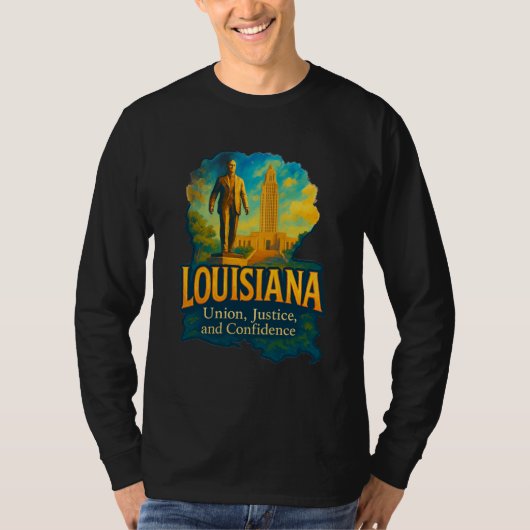 ルイジアナ州のビビッドなアートTシャツデザイン！ Tシャツ (正面)