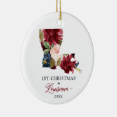 ルイジアナ州のフローラでクリスマスパーソナライズされた1 セラミックオーナメント (右)
