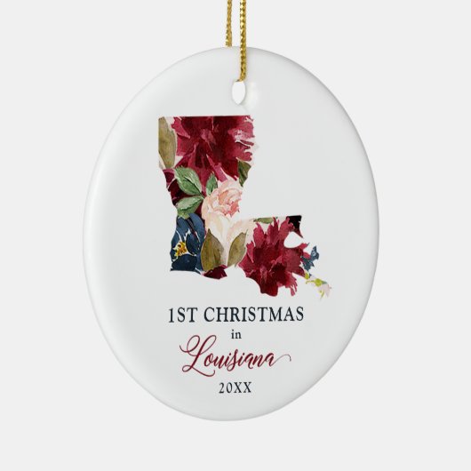 ルイジアナ州のフローラでクリスマスパーソナライズされた1 セラミックオーナメント (右)